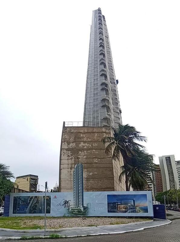 Torre do SKY Residencial em Fortaleza com a laje de topo concretada